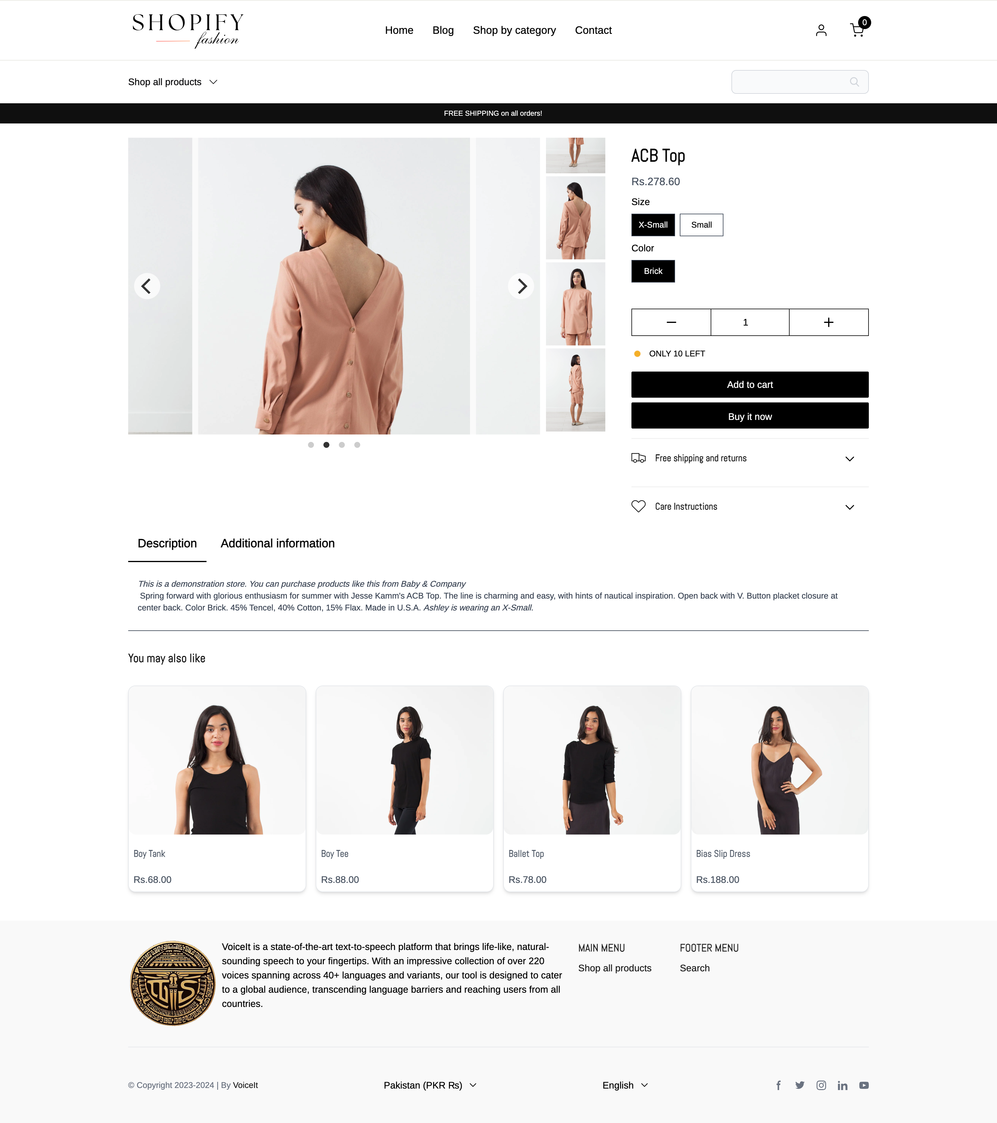 Download Free Shopify Theme 2024 - Product page style 3